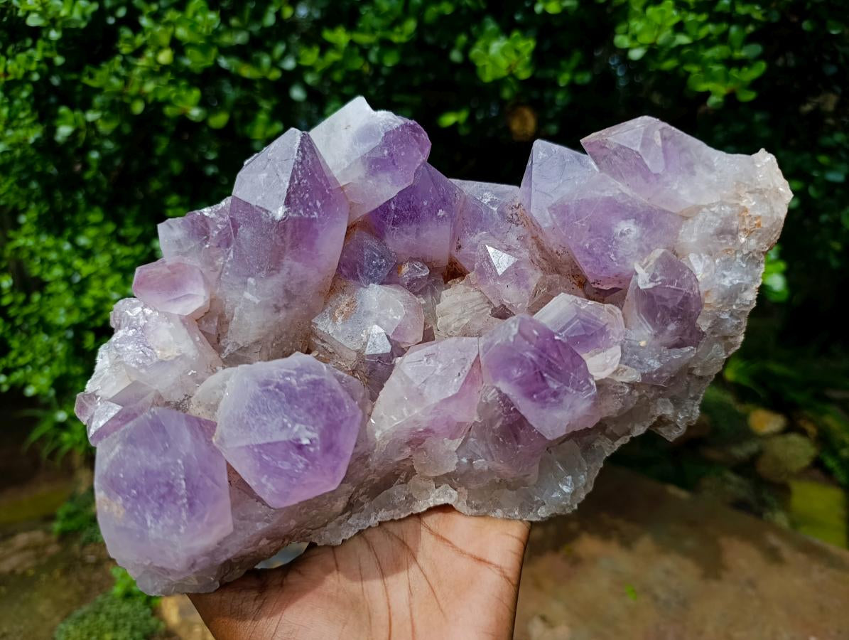 Natural XL Jacaranda Amethyst Crystal Cluster x 1 From Mumbwa, Zambia - Toprock Gemstones and Minerals 