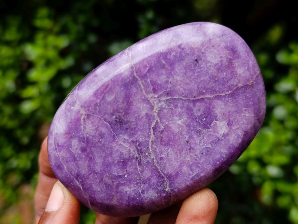 Polished Lepidolite Palm Stones x 12 From Zimbabwe - Toprock Gemstones and Minerals 