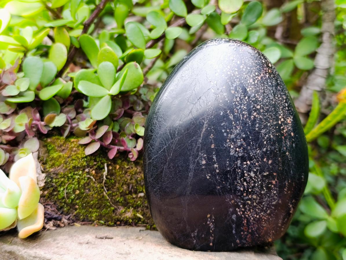 Polished Black Tourmaline Standing Display Pieces x 2 From Madagascar - Toprock Gemstones and Minerals 
