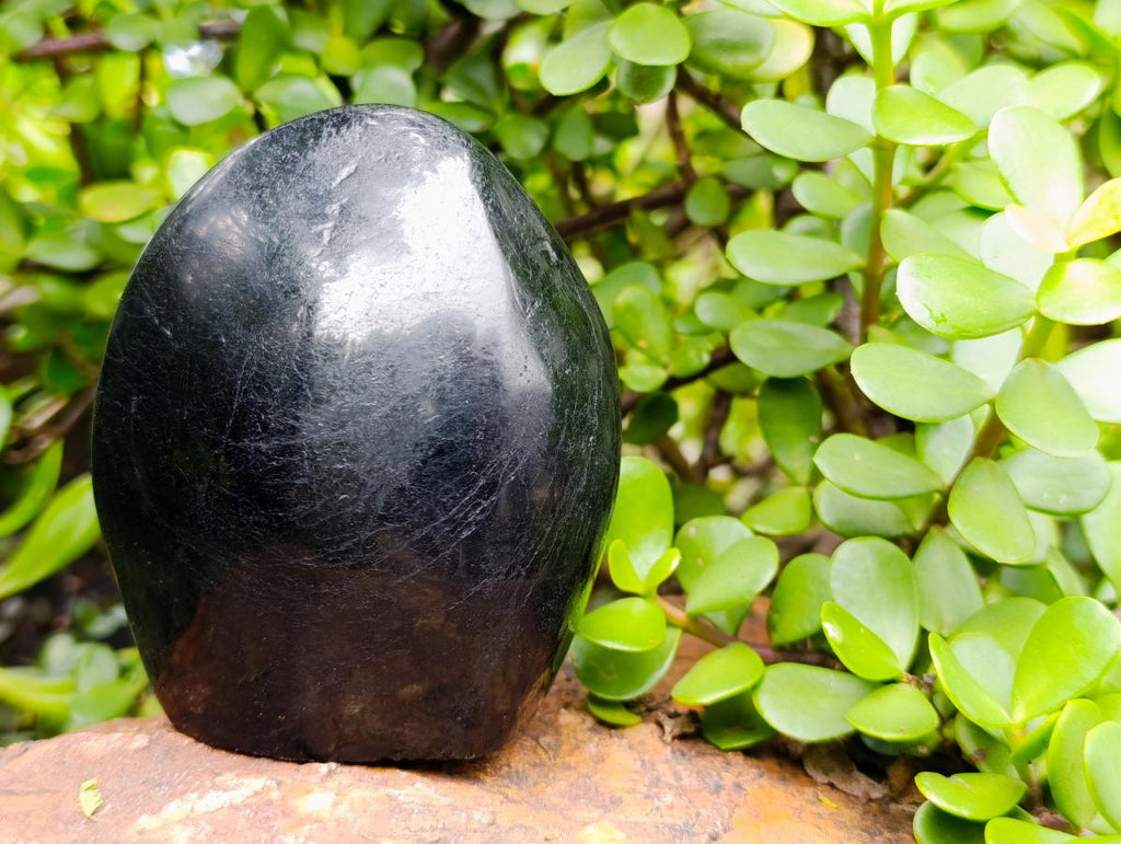Polished Black Tourmaline Standing Display Pieces x 2 From Madagascar - Toprock Gemstones and Minerals 