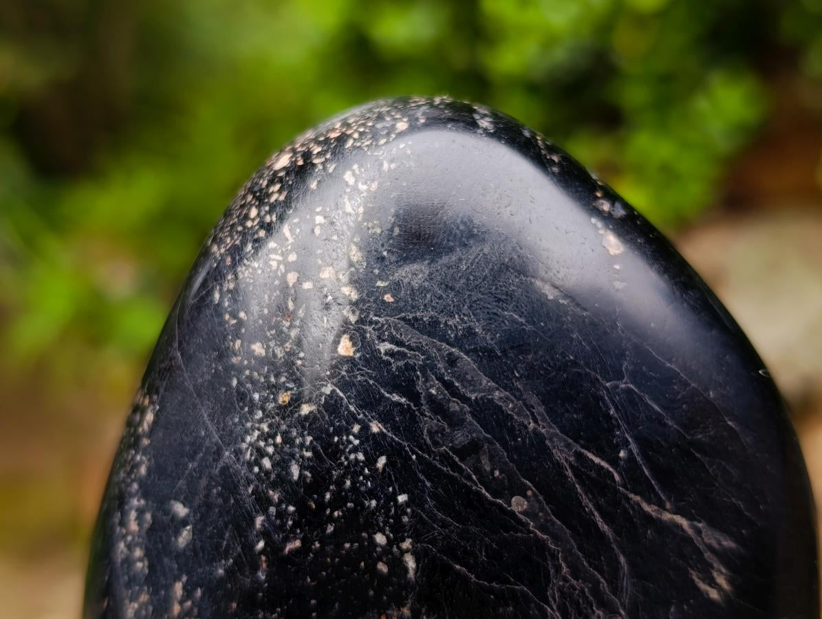 Polished Black Tourmaline Standing Display Pieces x 2 From Madagascar - Toprock Gemstones and Minerals 