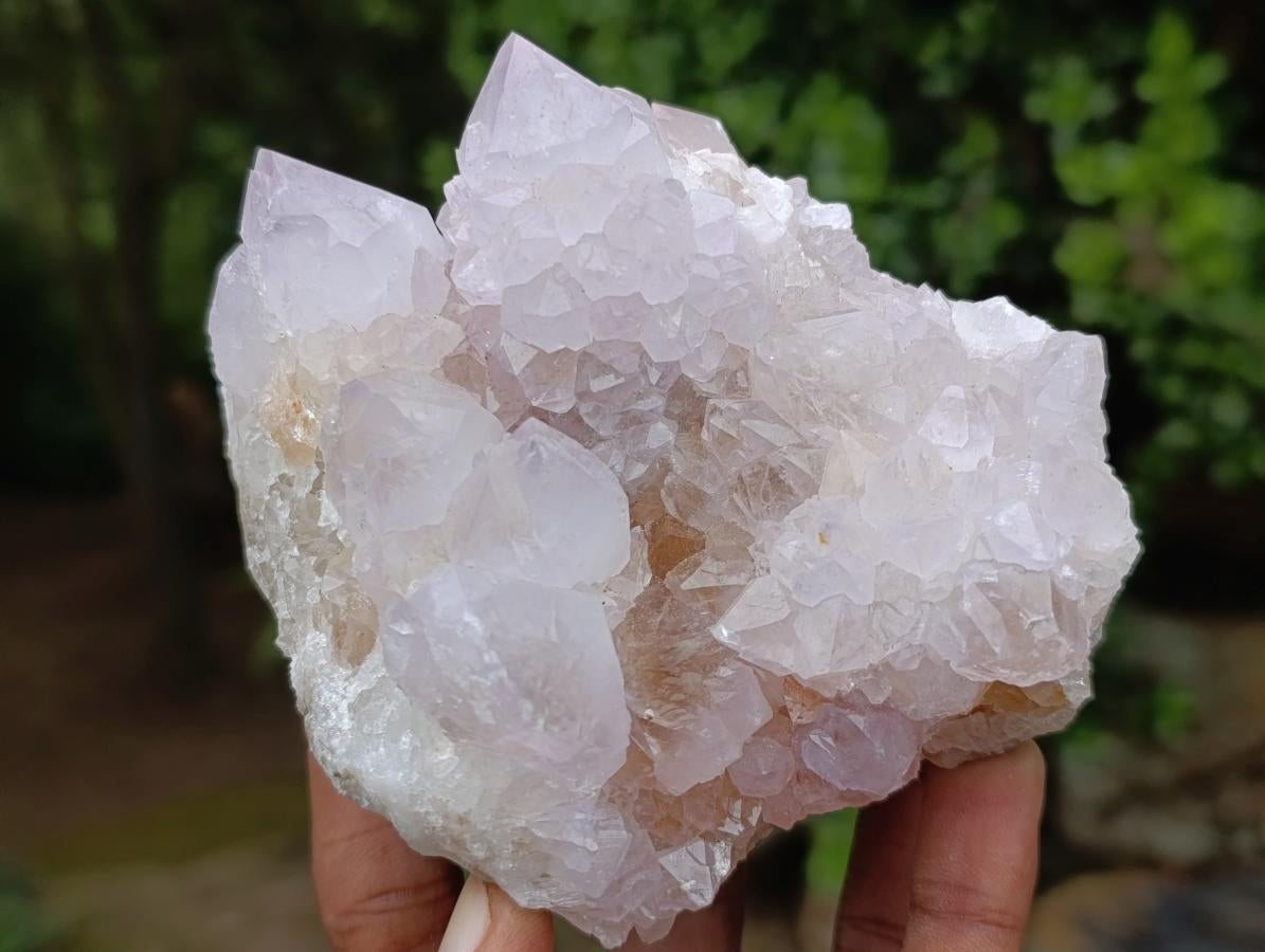 Natural Mixed Cactus Flower Spirit Quartz Clusters x 3 From Boekenhouthoek, South Africa