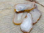 Polished Banded Agate Slices x 24 From Madagascar - Toprock Gemstones and Minerals 
