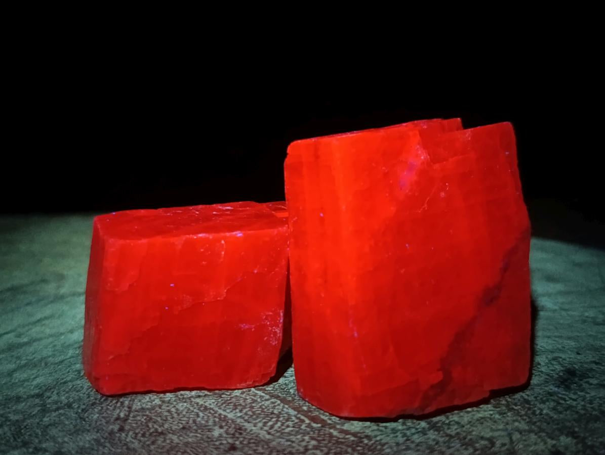 Natural Rhombohedral Sunset Orange Calcite Specimens x 35 From Spitzkop, Namibia - Toprock Gemstones and Minerals 