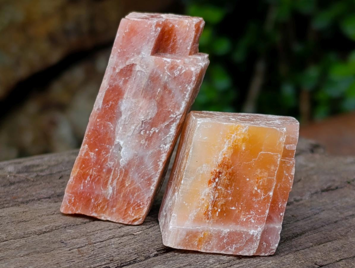 Natural Rhombohedral Sunset Orange Calcite Specimens x 35 From Spitzkop, Namibia - Toprock Gemstones and Minerals 