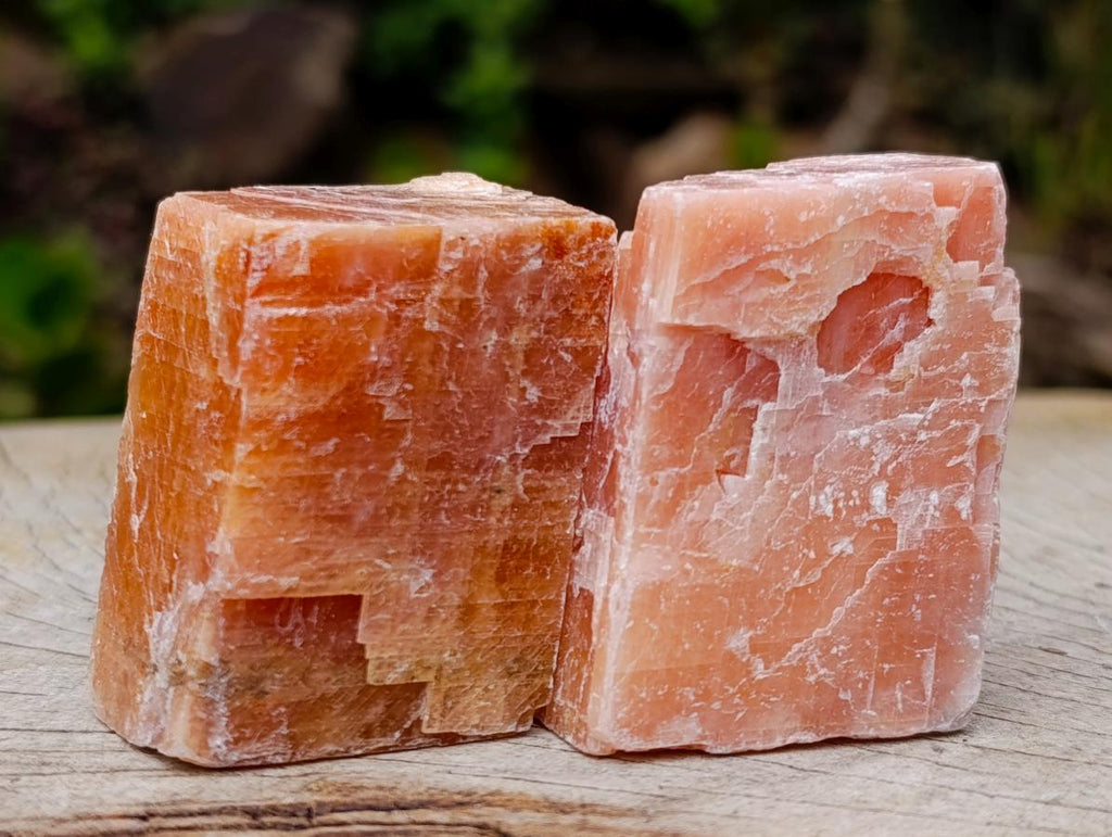 Natural Rhombohedral Sunset Orange Calcite Specimens x 35 From Spitzkop, Namibia - Toprock Gemstones and Minerals 