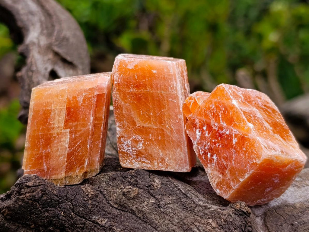Natural Rhombohedral Sunset Orange Calcite Specimens x 35 From Spitzkop, Namibia - Toprock Gemstones and Minerals 