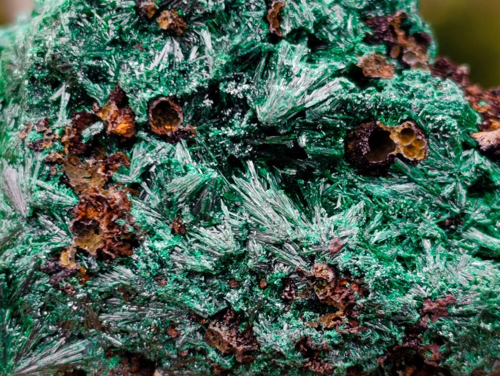 Natural Silky Malachite Specimens x 2 From Kasompe, Congo - Toprock Gemstones and Minerals 