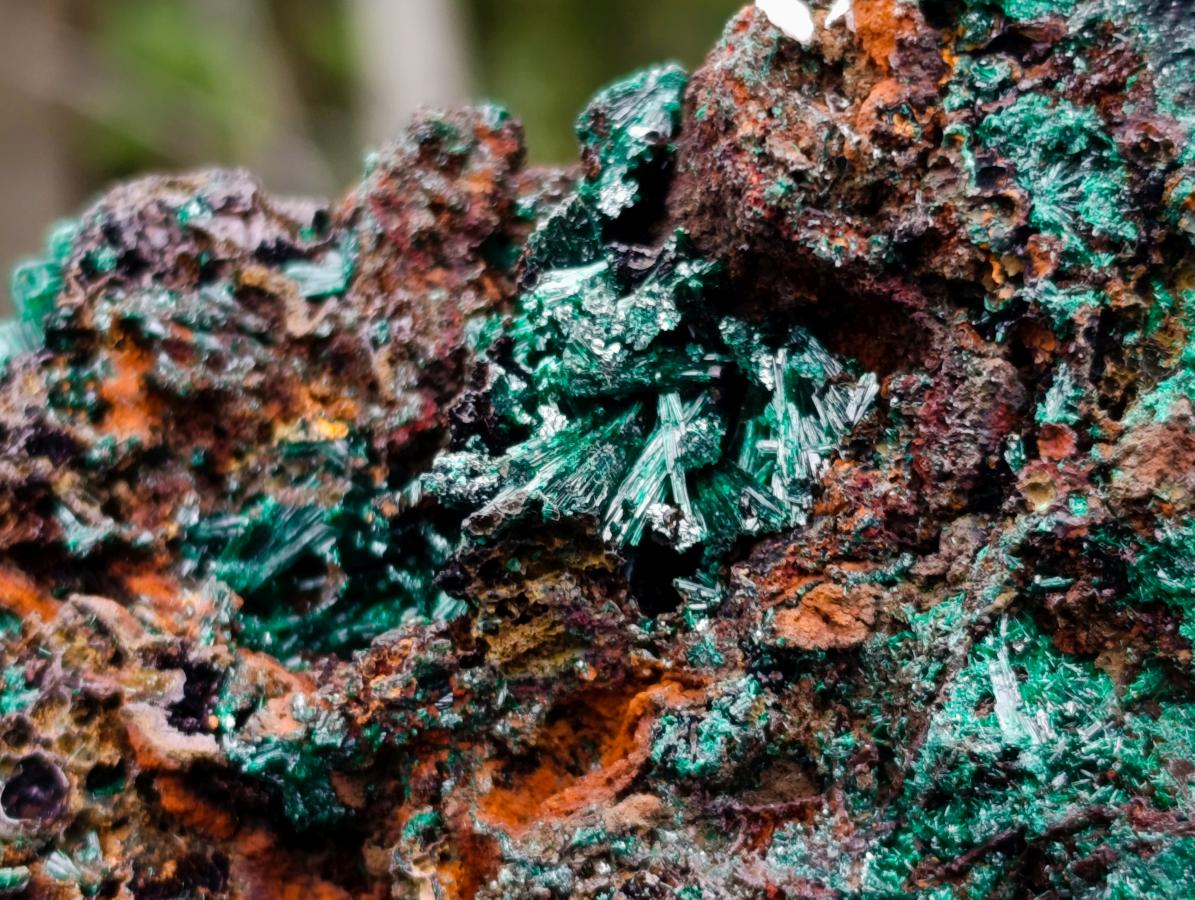 Natural Silky Malachite Specimens x 2 From Kasompe, Congo - Toprock Gemstones and Minerals 