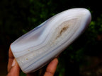 Polished Banded Agate Standing Free Forms x 3 From Madagascar - Toprock Gemstones and Minerals 