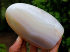 Polished Banded Agate Standing Free Forms x 3 From Madagascar - Toprock Gemstones and Minerals 