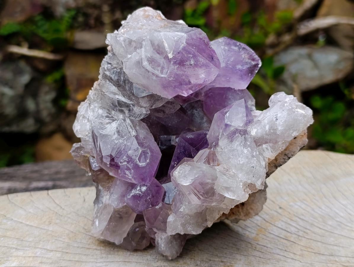 Natural Jacaranda Amethyst Crystal Clusters x 2 From Mumbwa, Zambia