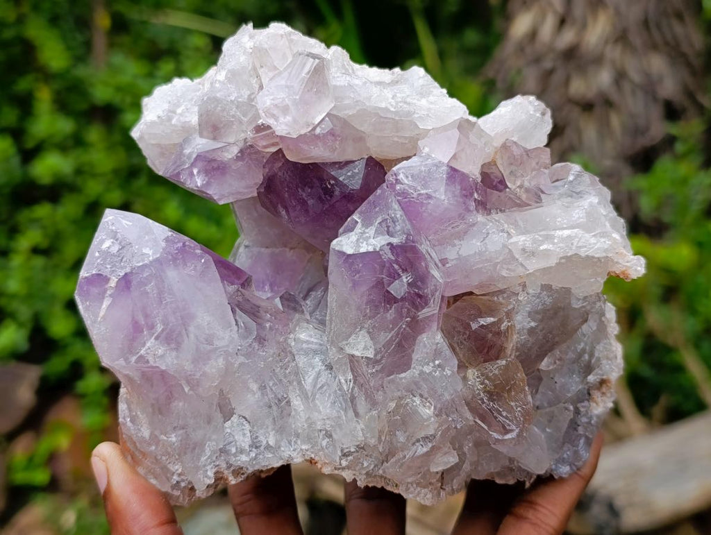 Natural Jacaranda Amethyst Crystal Clusters x 2 From Mumbwa, Zambia - Toprock Gemstones and Minerals 
