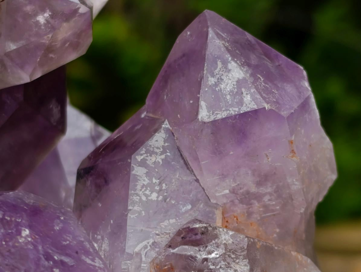Natural Jacaranda Amethyst Crystal Clusters x 2 From Mumbwa, Zambia - Toprock Gemstones and Minerals 