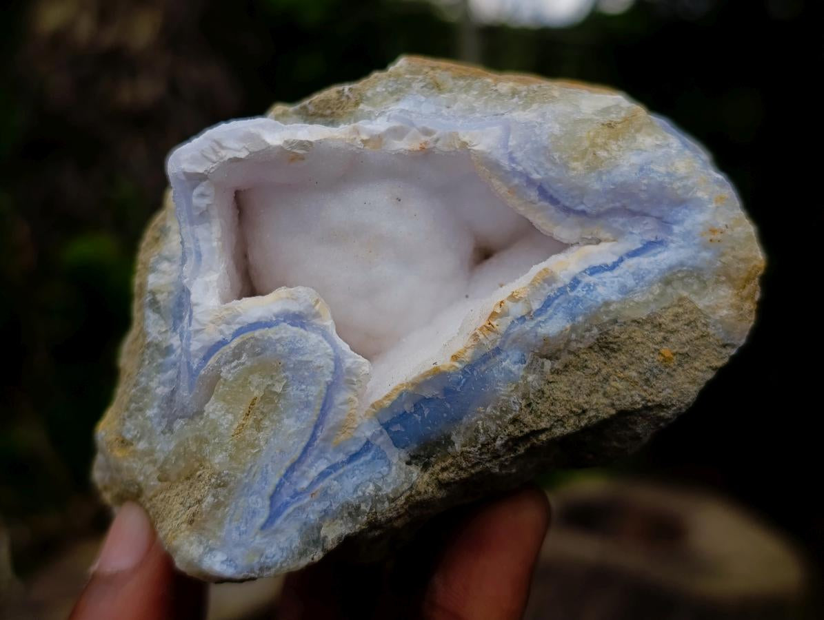 Natural Blue Lace Agate Geode Specimens x 12 From Nsanje, Malawi - Toprock Gemstones and Minerals 