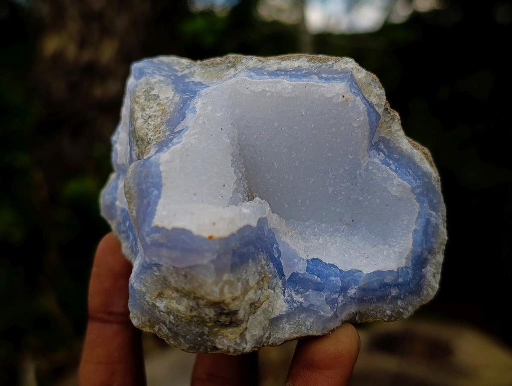 Natural Blue Lace Agate Geode Specimens x 12 From Nsanje, Malawi - Toprock Gemstones and Minerals 