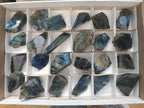 Polished On One Side Labradorite Slices x 24 From Madagascar - Toprock Gemstones and Minerals 