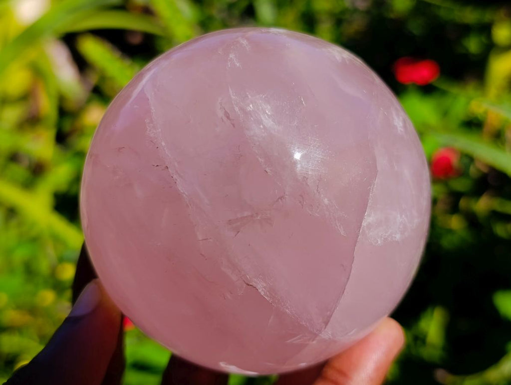 Polished Gemmy Star Rose Quartz Spheres x 2 From Madagascar - Toprock Gemstones and Minerals 