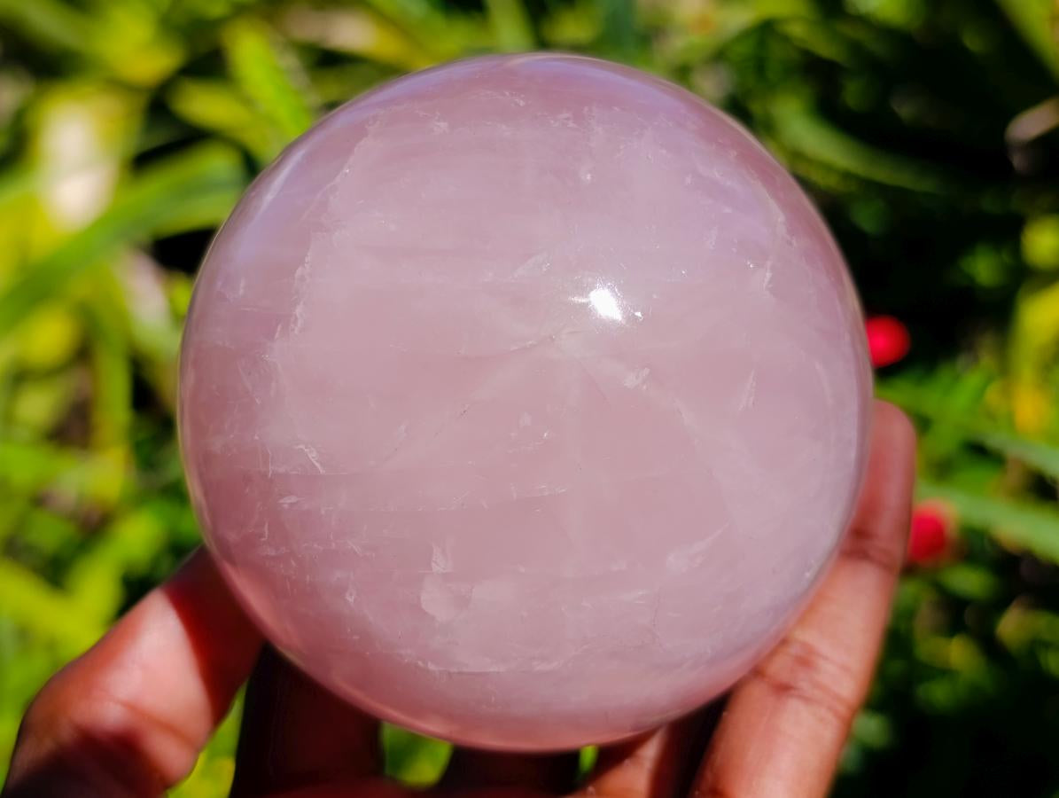 Polished Gemmy Star Rose Quartz Spheres x 2 From Madagascar - Toprock Gemstones and Minerals 