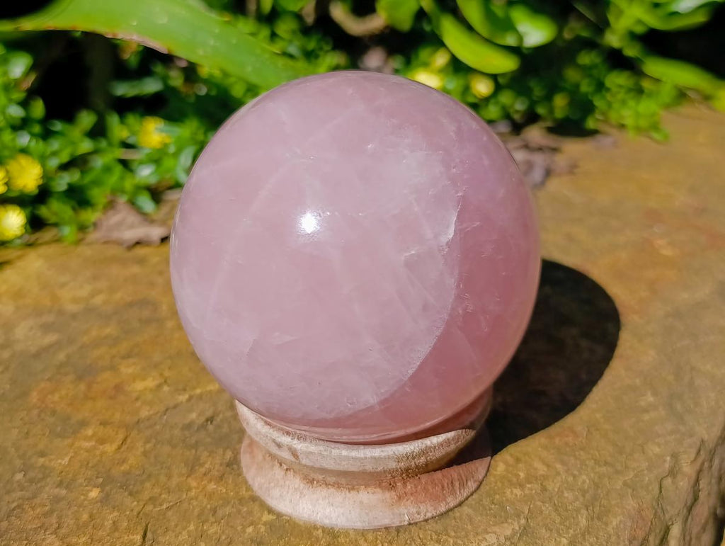 Polished Gemmy Star Rose Quartz Spheres x 2 From Madagascar - Toprock Gemstones and Minerals 