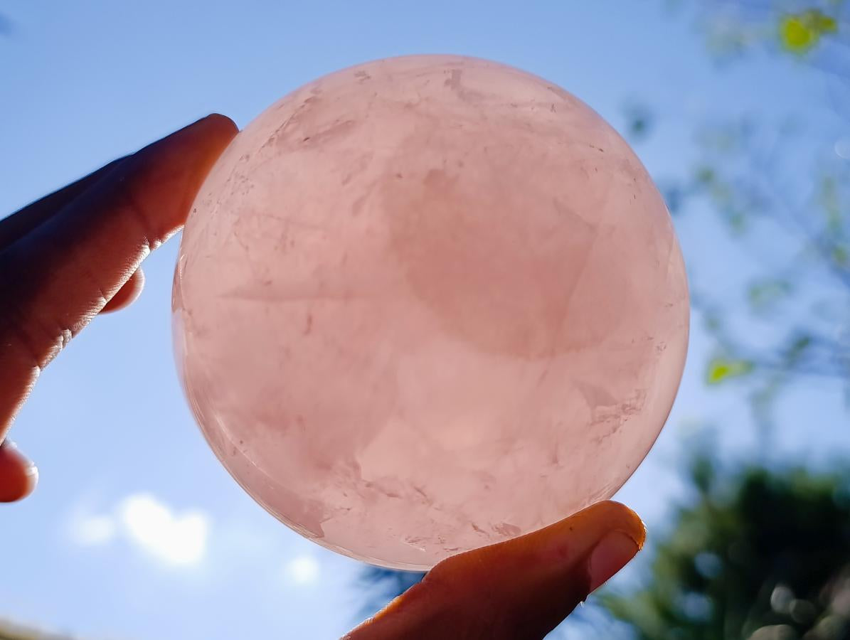 Polished Gemmy Star Rose Quartz Spheres x 2 From Madagascar - Toprock Gemstones and Minerals 