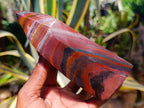 Polished Banded Tiger Iron Standing Display Crystals x 2 From South Africa - Toprock Gemstones and Minerals 
