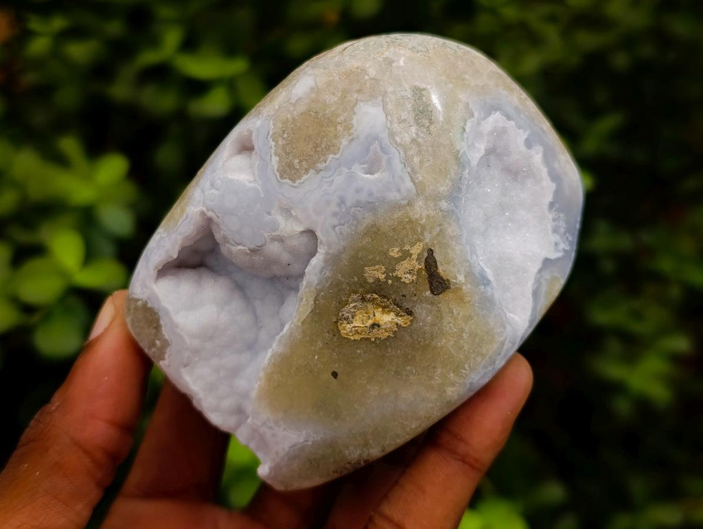 Polished Blue Lace Agate Standing Display Pieces x 6 From Nsanje, Malawi - Toprock Gemstones and Minerals 