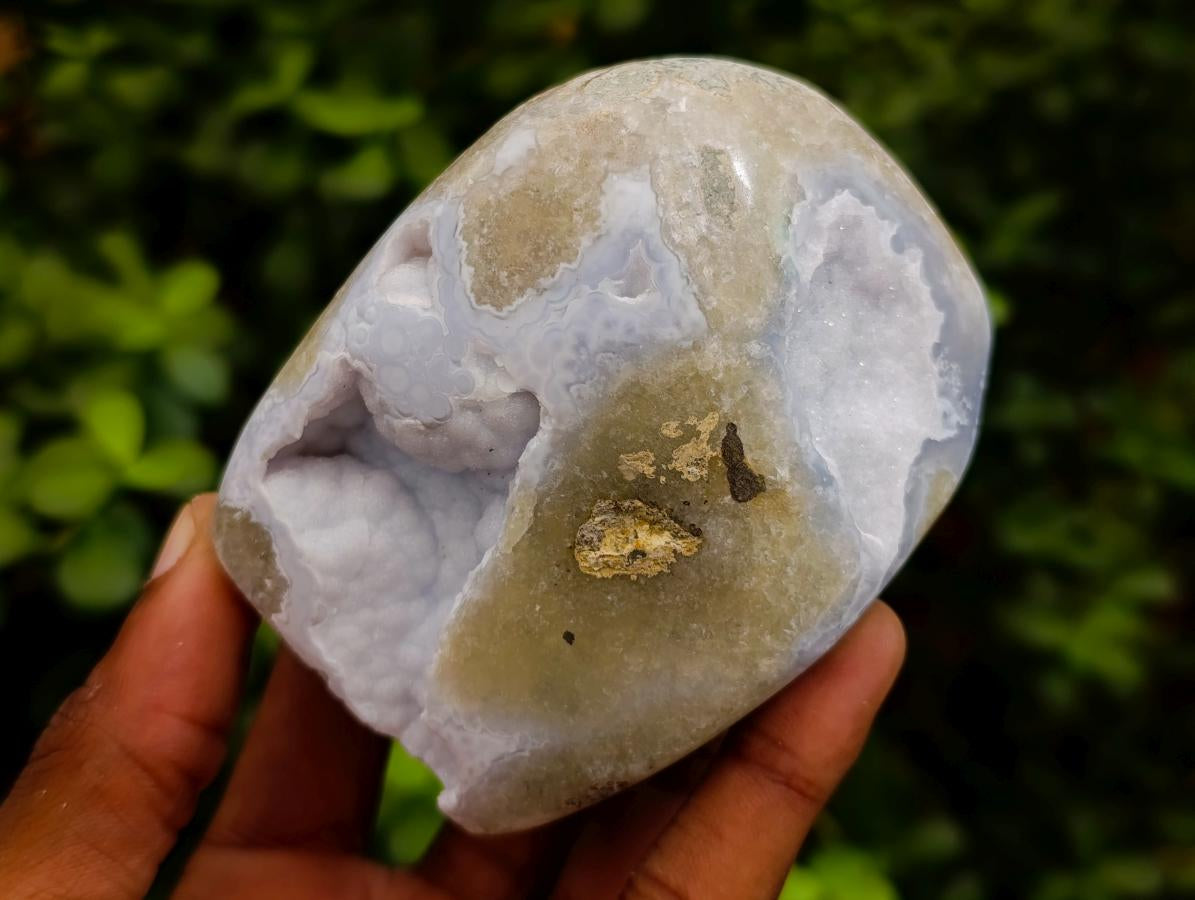 Polished Blue Lace Agate Standing Display Pieces x 6 From Nsanje, Malawi - Toprock Gemstones and Minerals 