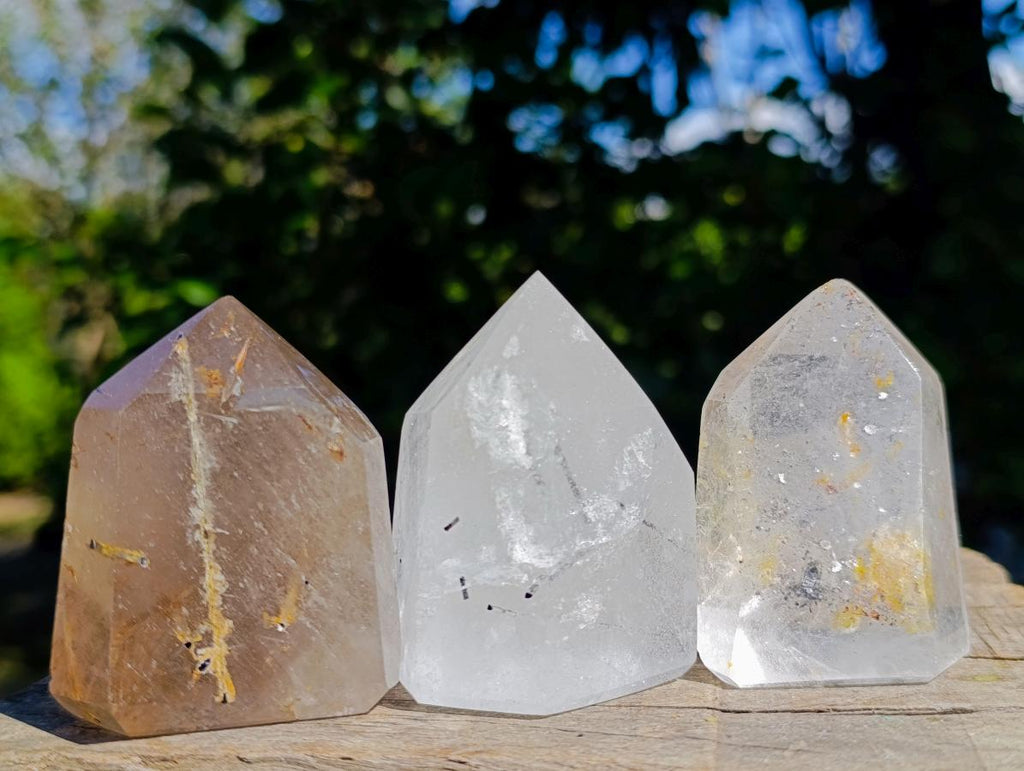 Polished Mix of Quartz Crystals x 6 From Madagascar - Toprock Gemstones and Minerals 