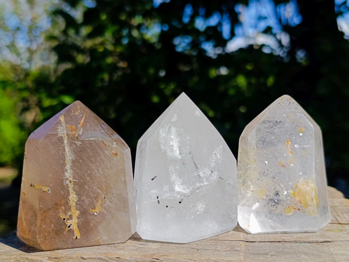 Polished Mix of Quartz Crystals x 6 From Madagascar - Toprock Gemstones and Minerals 