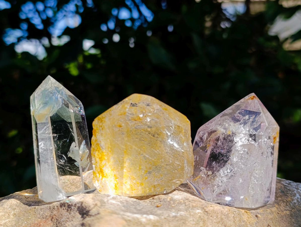 Polished Mix of Quartz Crystals x 6 From Madagascar - Toprock Gemstones and Minerals 