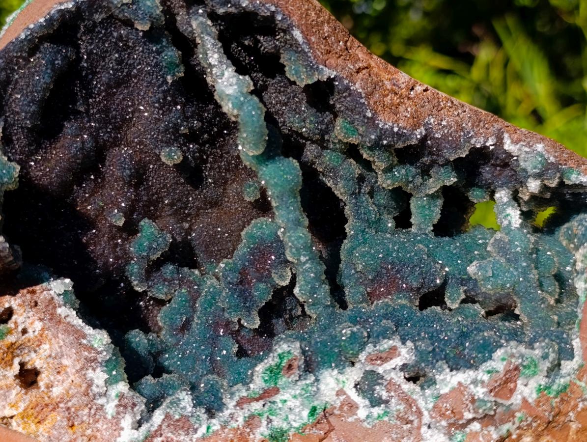 Natural XL Drusy Coated Ball Malachite Specimen x 1 From Lupoto Mine, Congo