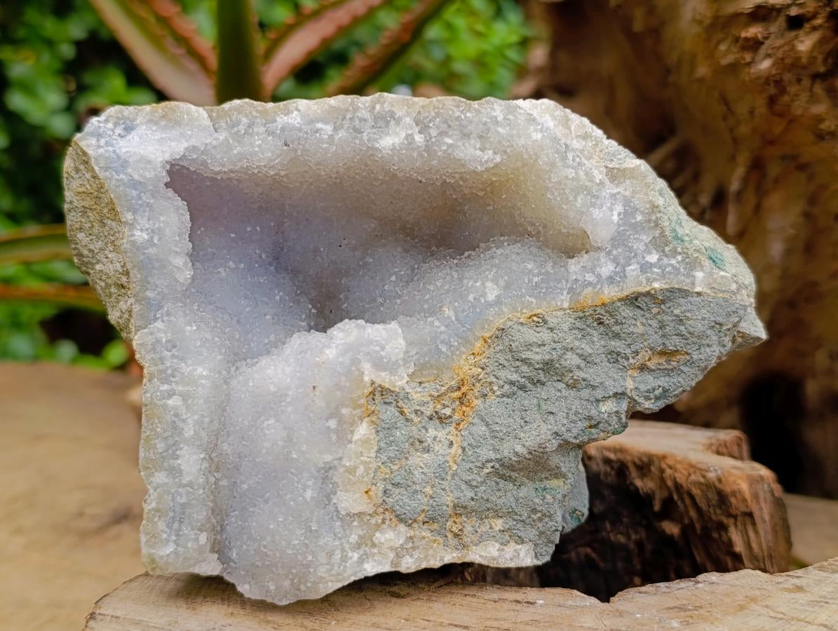 Natural Blue Lace Agate Geode Specimens x 3 From Nsanje, Malawi - Toprock Gemstones and Minerals 