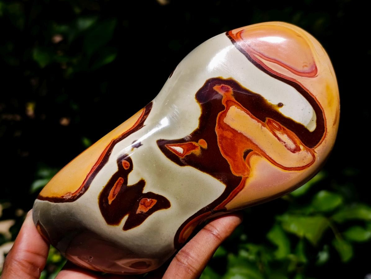 Polished Polychrome Jasper Standing Free Forms x 2 From NW Coast, Madagascar