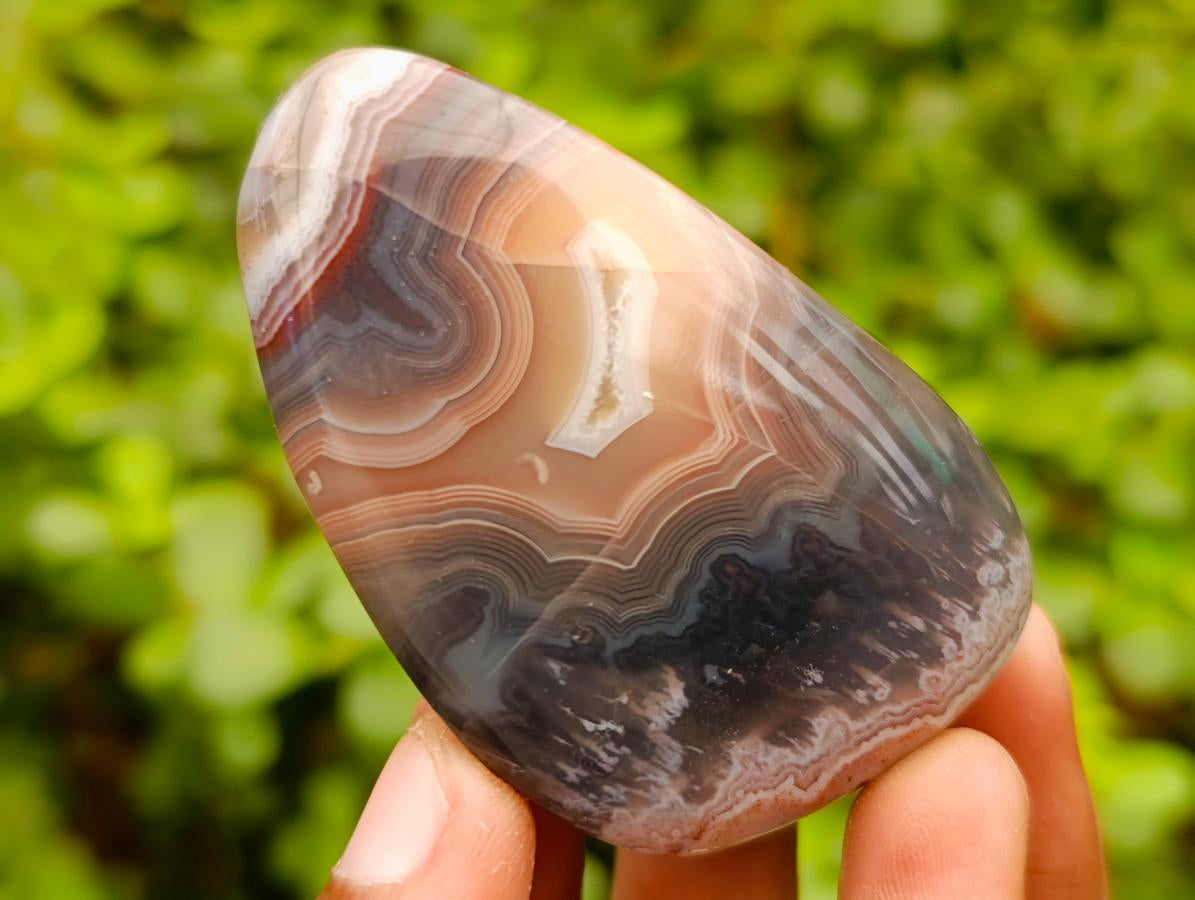 Polished Red Shashe River Agate Palm Stones x 12 From Shashe River, Zimbabwe