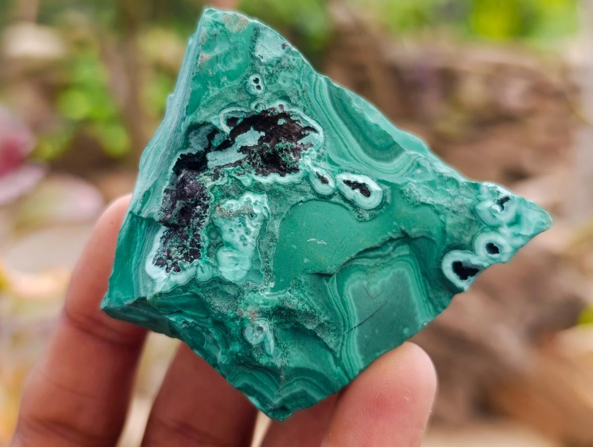 Natural Botryoidal Malachite Specimens x 12 From Congo - Toprock Gemstones and Minerals 