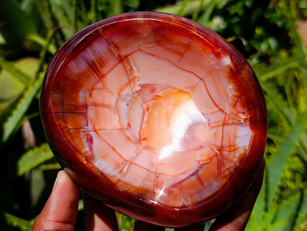 Polished Carnelian Agate Gemstone Bowls x 2 From Madagascar - Toprock Gemstones and Minerals 