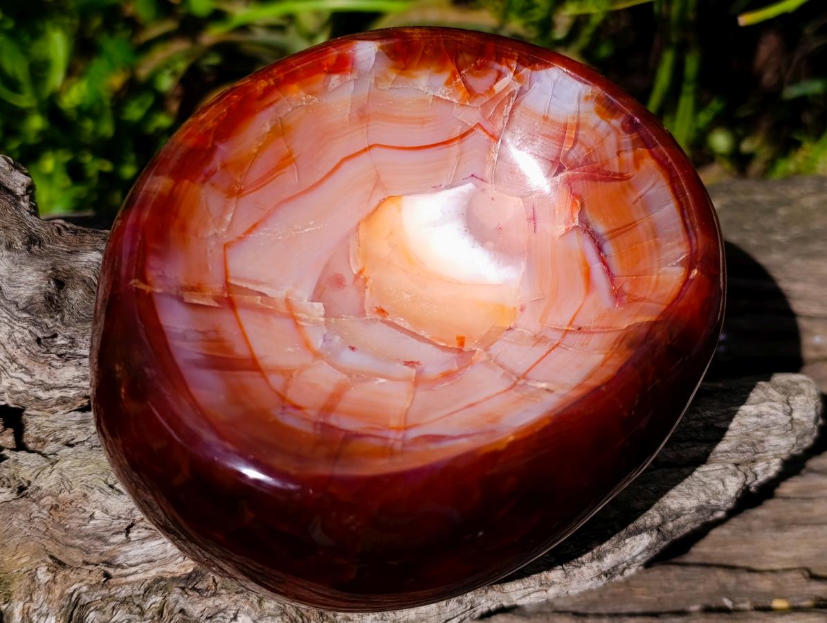 Polished Carnelian Agate Gemstone Bowls x 2 From Madagascar - Toprock Gemstones and Minerals 