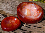 Polished Carnelian Agate Gemstone Bowls x 2 From Madagascar - Toprock Gemstones and Minerals 