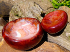 Polished Carnelian Agate Gemstone Bowls x 2 From Madagascar - Toprock Gemstones and Minerals 
