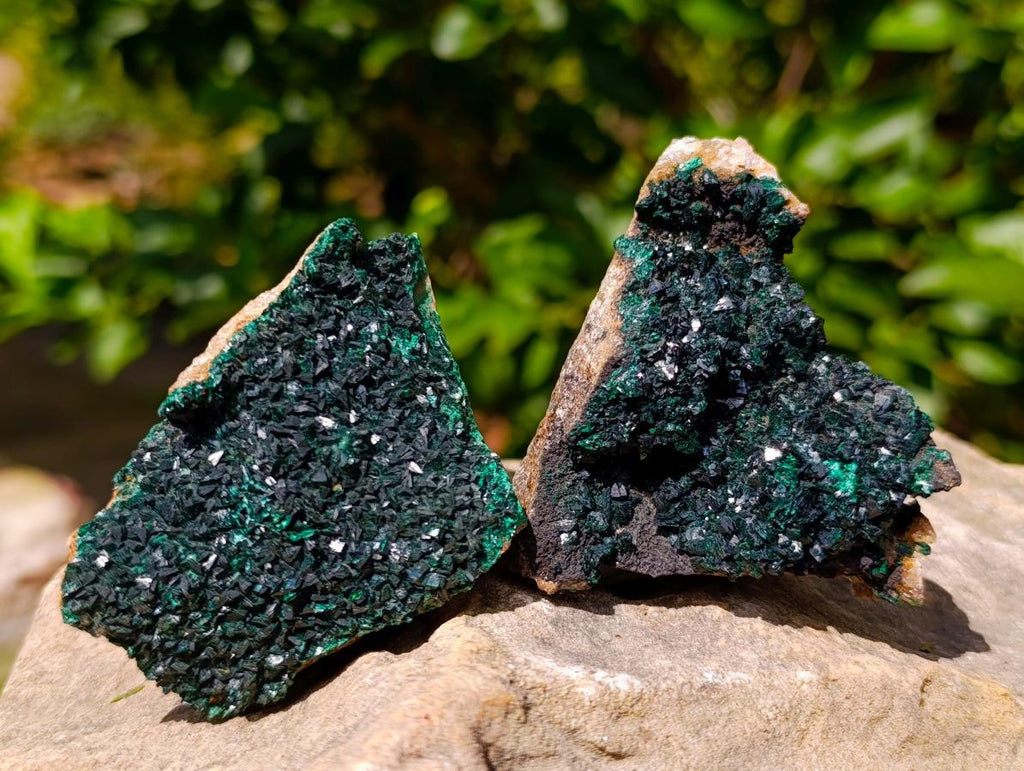 Natural Crystalline Malachite Specimens x 6 From Tenke Fungurume, Congo - Toprock Gemstones and Minerals 