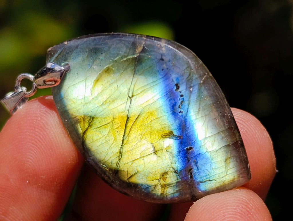 Polished Labradorite Pendants x 35 From Madagascar - Toprock Gemstones and Minerals 