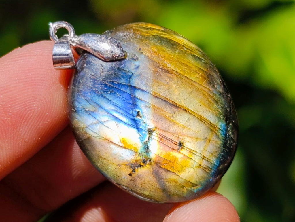 Polished Labradorite Pendants x 35 From Madagascar - Toprock Gemstones and Minerals 