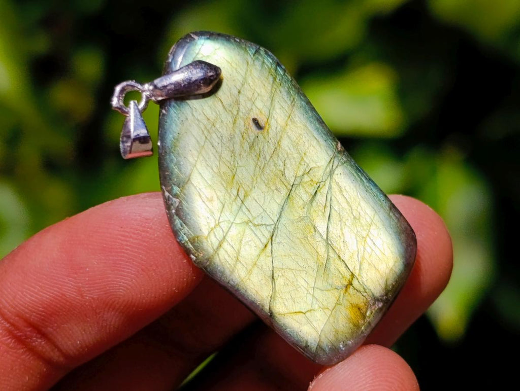 Polished Labradorite Pendants x 35 From Madagascar - Toprock Gemstones and Minerals 