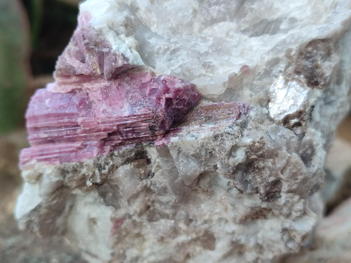 Natural Pink Rubellite Tourmaline Specimens x 2 From Karibib, Namibia - Toprock Gemstones and Minerals 