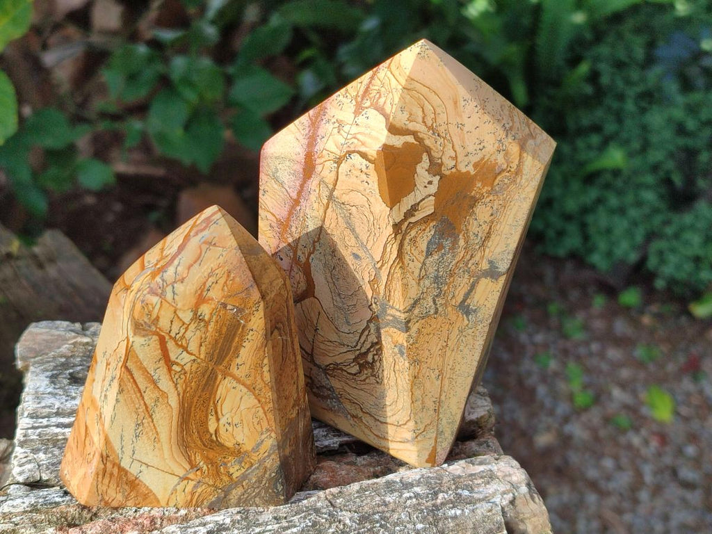 Polished Picture Stone Jasper Display Crystals x 3 From Ais-Ais, Namibia - Toprock Gemstones and Minerals 