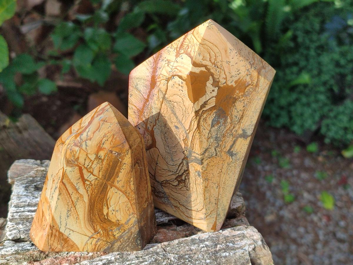 Polished Picture Stone Jasper Display Crystals x 3 From Ais-Ais, Namibia - Toprock Gemstones and Minerals 