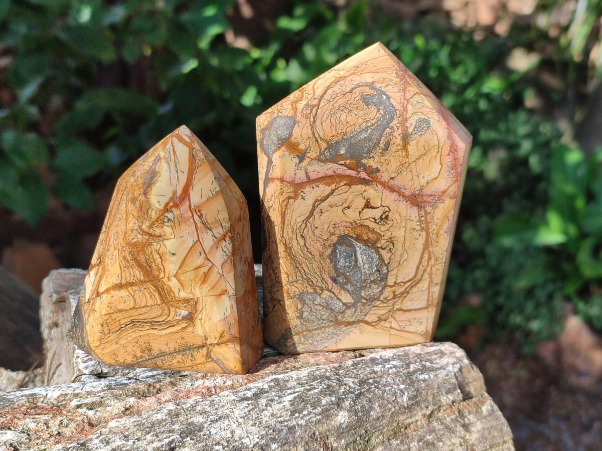 Polished Picture Stone Jasper Display Crystals x 3 From Ais-Ais, Namibia - Toprock Gemstones and Minerals 