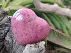 Polished Rhodonite Standing Display Pieces and Hearts x 4 From Ambindavato, Madagascar - Toprock Gemstones and Minerals 