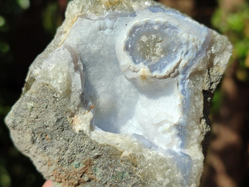 Natural Blue Lace Agate Geode Specimens x 12 From Nsanje, Malawi - Toprock Gemstones and Minerals 